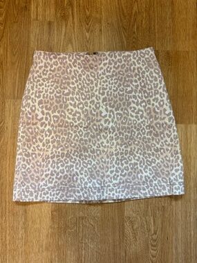 wild fable Pink and Cream Leopard Print Mini Skirt